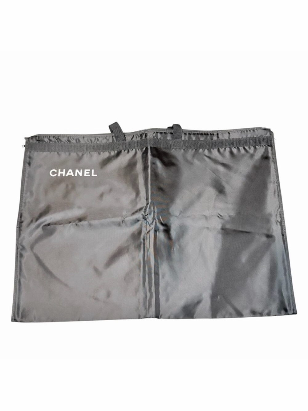 Authentic CHANEL Black Garment Bag Travel Storage Dust Cover Large